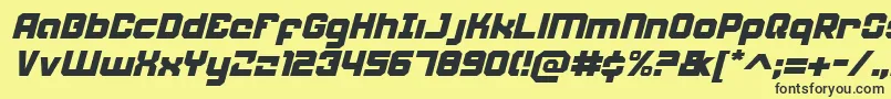 Weaponeeri Font – Black Fonts on Yellow Background