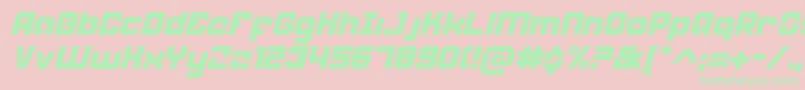 Weaponeeri Font – Green Fonts on Pink Background