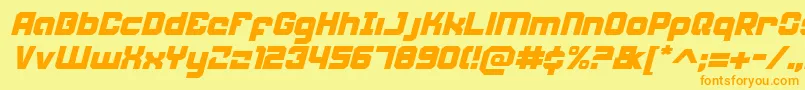 Weaponeeri Font – Orange Fonts on Yellow Background
