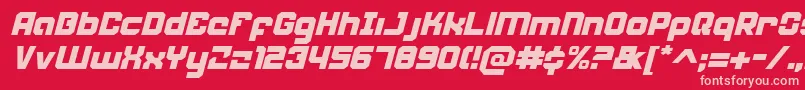 Weaponeeri Font – Pink Fonts on Red Background