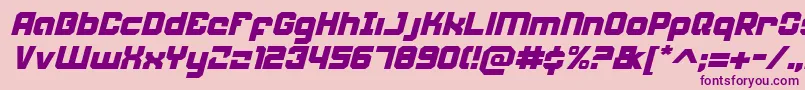 Weaponeeri Font – Purple Fonts on Pink Background