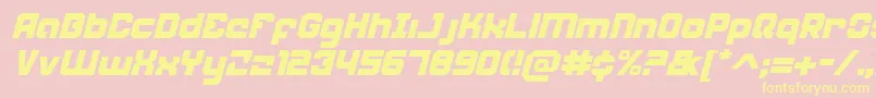 Weaponeeri Font – Yellow Fonts on Pink Background