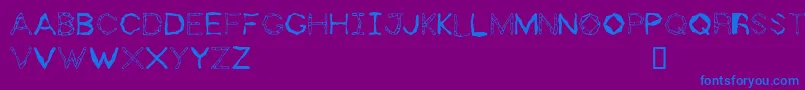 ZhollyDisplay Font – Blue Fonts on Purple Background