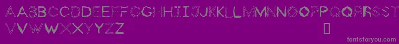 ZhollyDisplay Font – Gray Fonts on Purple Background
