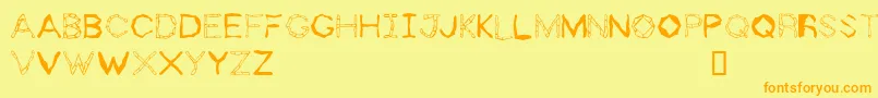 Police ZhollyDisplay – polices orange sur fond jaune
