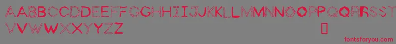 ZhollyDisplay Font – Red Fonts on Gray Background