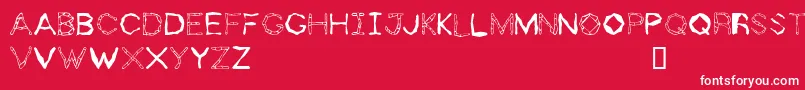 ZhollyDisplay Font – White Fonts on Red Background