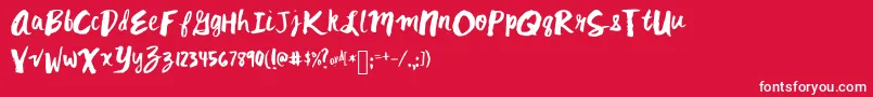 Mixkitsch Font – White Fonts on Red Background