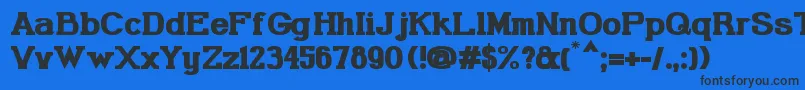 GabrielSerifBold Font – Black Fonts on Blue Background