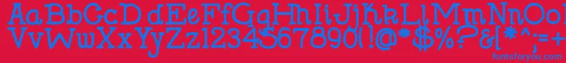 DjbHollySerifBold Font – Blue Fonts on Red Background