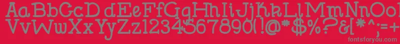 DjbHollySerifBold Font – Gray Fonts on Red Background