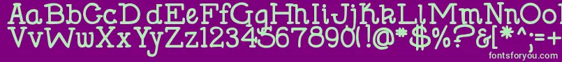 DjbHollySerifBold Font – Green Fonts on Purple Background