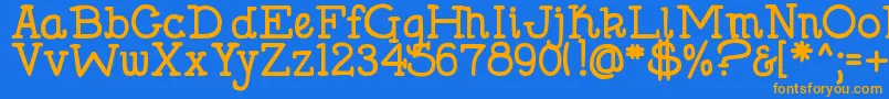 DjbHollySerifBold Font – Orange Fonts on Blue Background