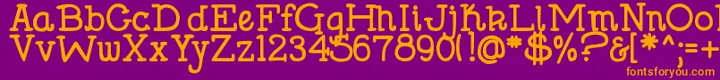 DjbHollySerifBold Font – Orange Fonts on Purple Background