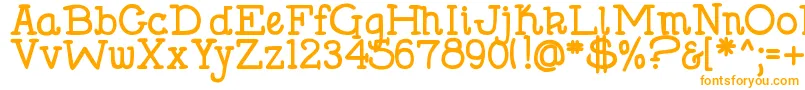 DjbHollySerifBold Font – Orange Fonts on White Background