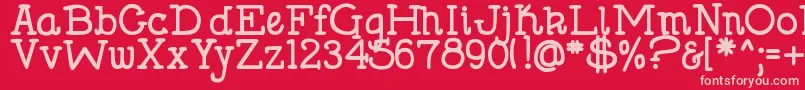 DjbHollySerifBold Font – Pink Fonts on Red Background