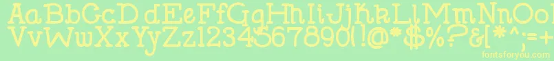 DjbHollySerifBold Font – Yellow Fonts on Green Background