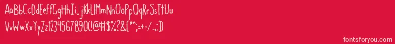Giconfl Font – Pink Fonts on Red Background