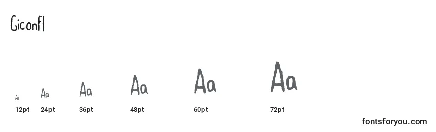 Giconfl Font Sizes