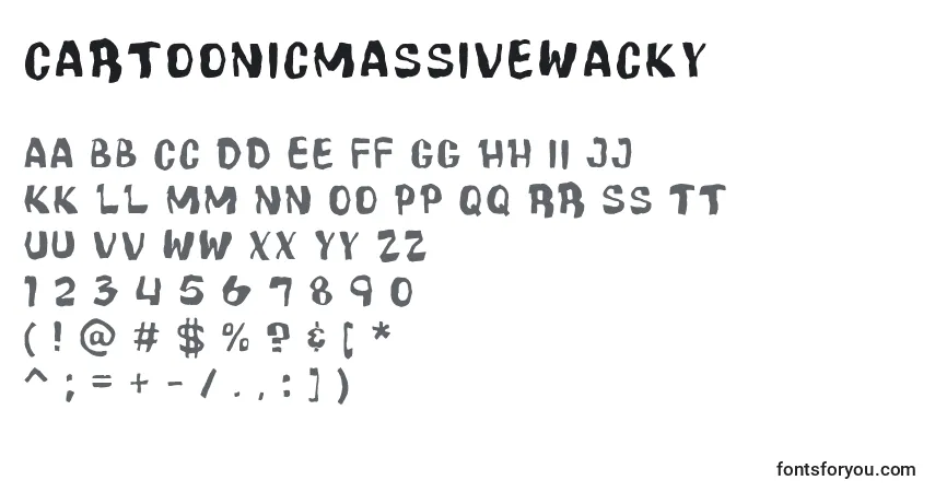 Шрифт CartoonicMassiveWacky – алфавит, цифры, специальные символы