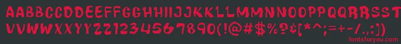 CartoonicMassiveWacky Font – Red Fonts on Black Background