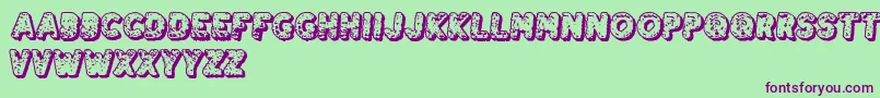 DestroyTheEnemy Font – Purple Fonts on Green Background