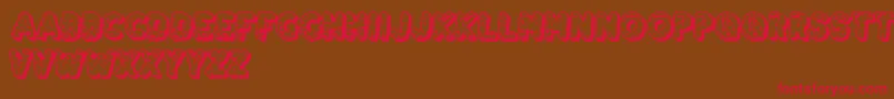 DestroyTheEnemy Font – Red Fonts on Brown Background