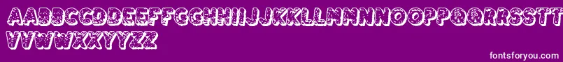 DestroyTheEnemy Font – White Fonts on Purple Background