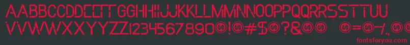 Mechanization Font – Red Fonts on Black Background