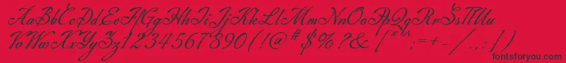 Machia Font – Black Fonts on Red Background