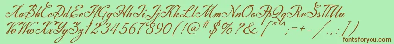 Machia Font – Brown Fonts on Green Background