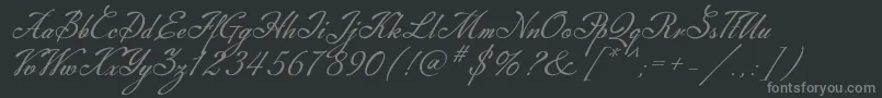 フォントMachia – 黒い背景に灰色の文字