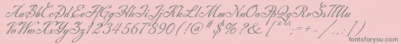 Machia-Schriftart – Graue Schriften auf rosa Hintergrund