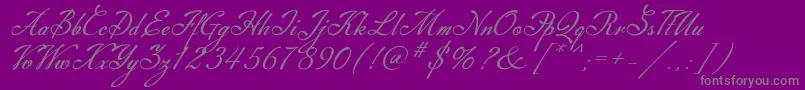 Machia Font – Gray Fonts on Purple Background