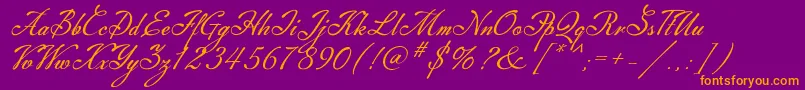 Machia Font – Orange Fonts on Purple Background