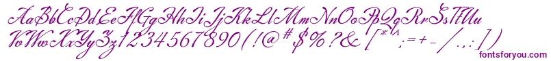 Machia Font – Purple Fonts on White Background