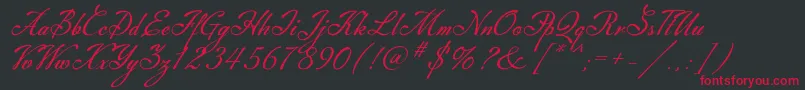 Machia-Schriftart – Rote Schriften auf schwarzem Hintergrund
