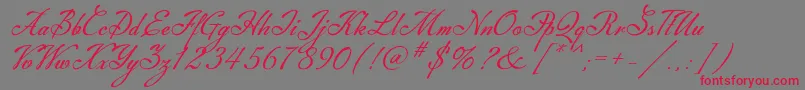 Machia Font – Red Fonts on Gray Background
