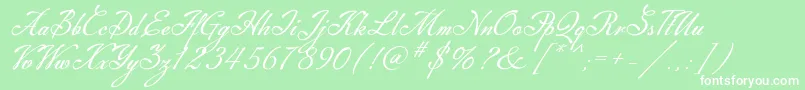 Machia Font – White Fonts on Green Background