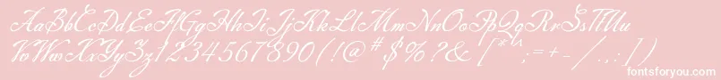 Machia-Schriftart – Weiße Schriften auf rosa Hintergrund
