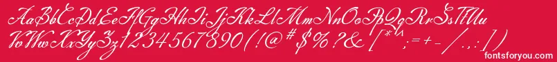 Machia Font – White Fonts on Red Background