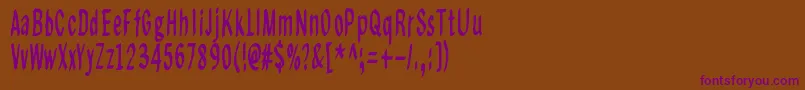 Regurgance Font – Purple Fonts on Brown Background