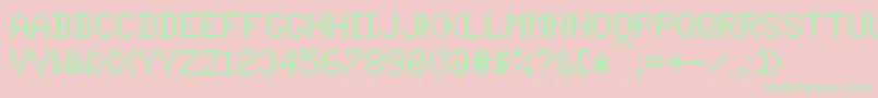 PixelTandysoft Font – Green Fonts on Pink Background