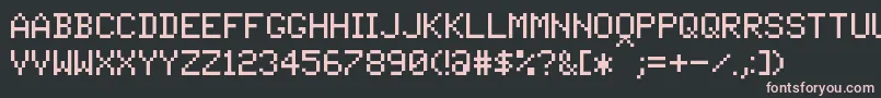 PixelTandysoft Font – Pink Fonts on Black Background
