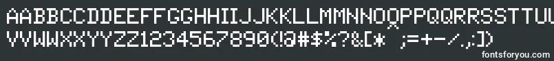 PixelTandysoft Font – White Fonts on Black Background