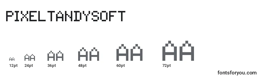 Размеры шрифта PixelTandysoft