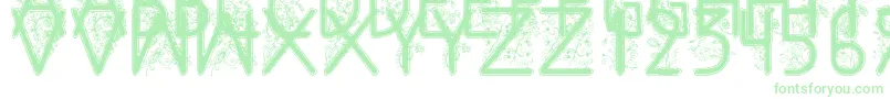 FloralFlower-Schriftart – Grüne Schriften auf weißem Hintergrund
