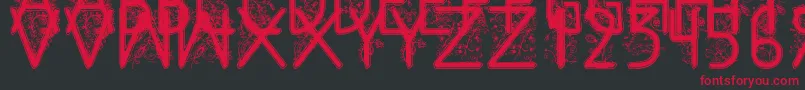 FloralFlower Font – Red Fonts on Black Background