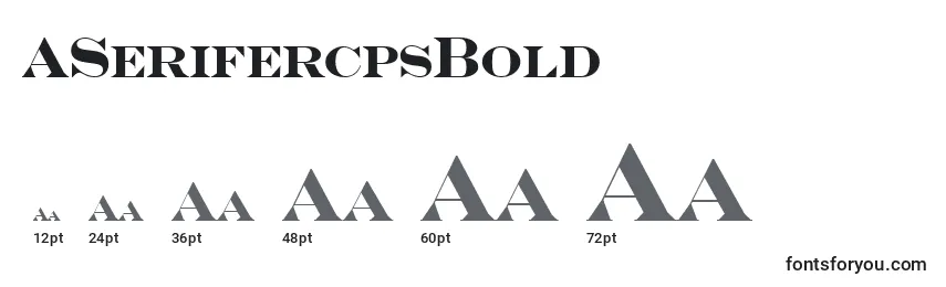 Größen der Schriftart ASerifercpsBold