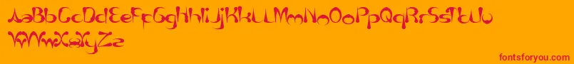 Thursday Font – Red Fonts on Orange Background